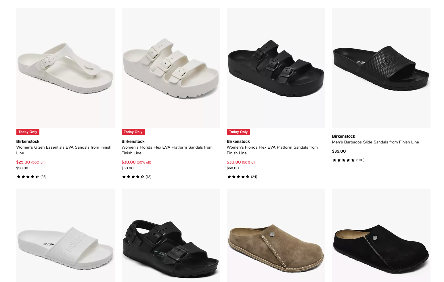 Birkenstock diversos modelos